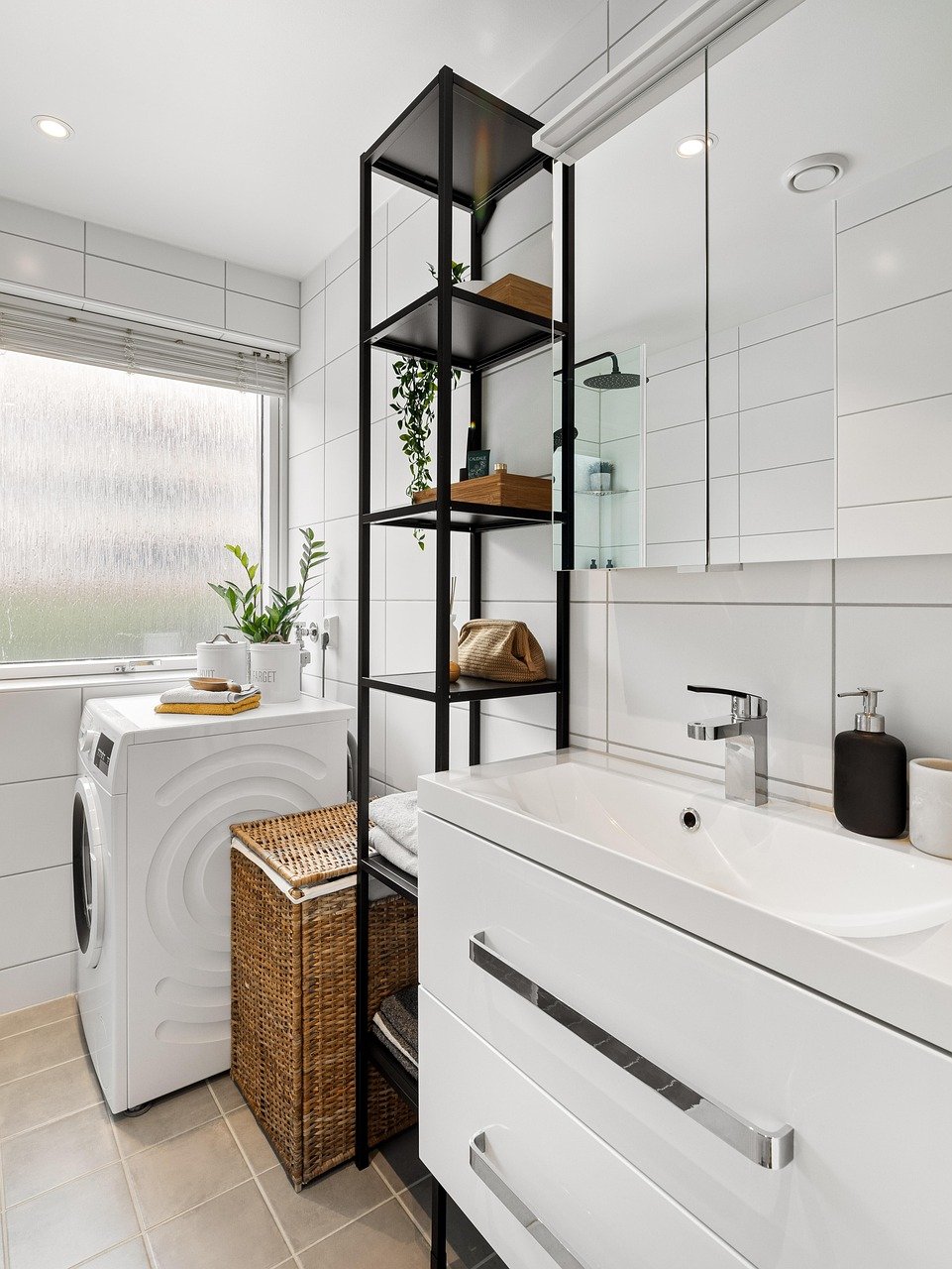 real estate, interior, house, luxury, home, washing machine, interior design, bathroom, shower